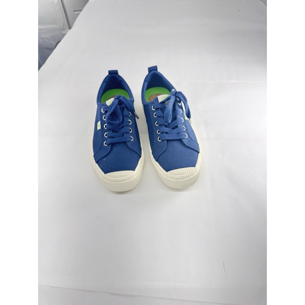 Cariuma OCA Canvas Shoes Sneakers WOMENS Navy Blue Lace Up Cap Toe SIZE 8.5 New